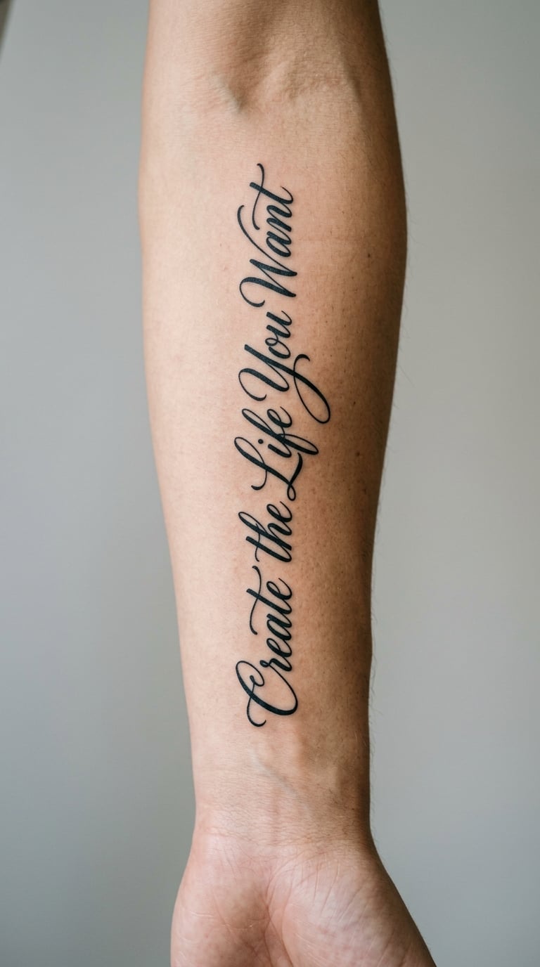Calligraphy “Create the Life You Want”