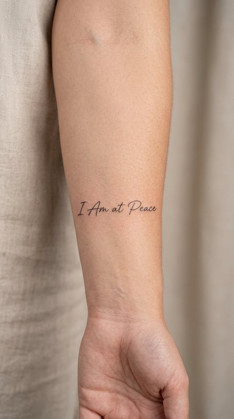 Soft Script “I Am at Peace”