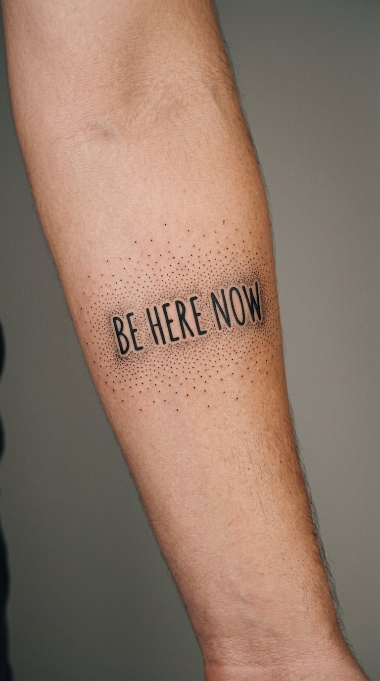 Dotwork “Be Here Now”