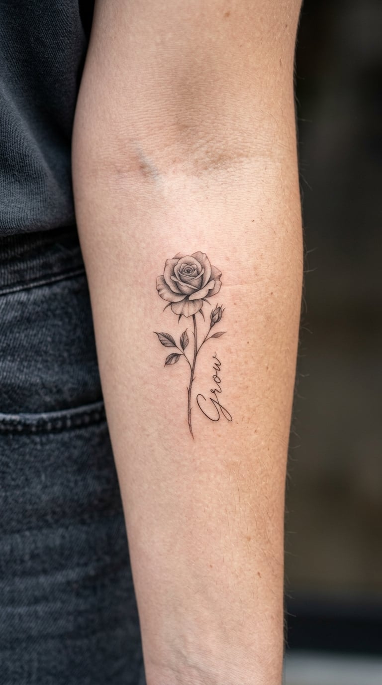 Micro-Realistic Rose + “Grow”