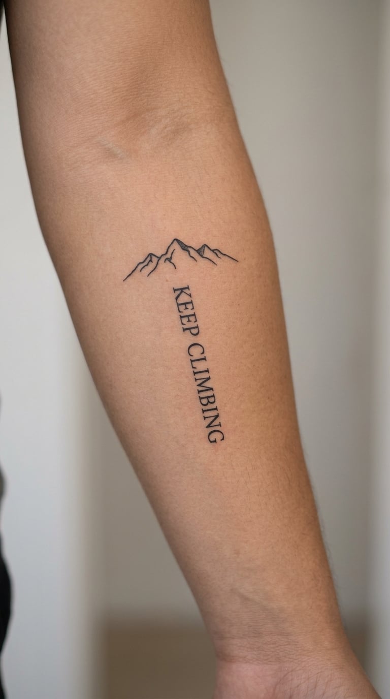 Mountain Silhouette + “Keep Climbing”