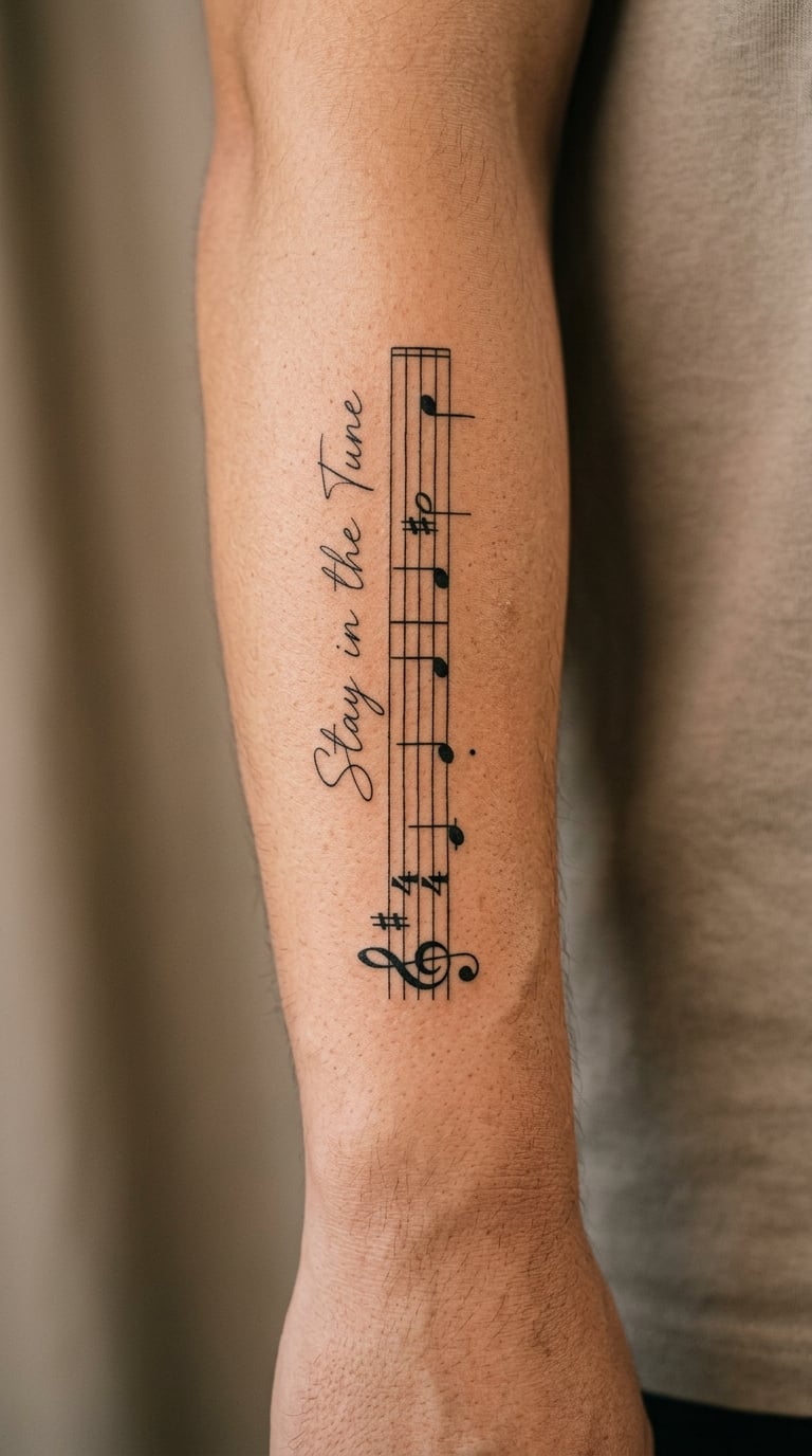 Musical Staff + “Stay in the Tune”
