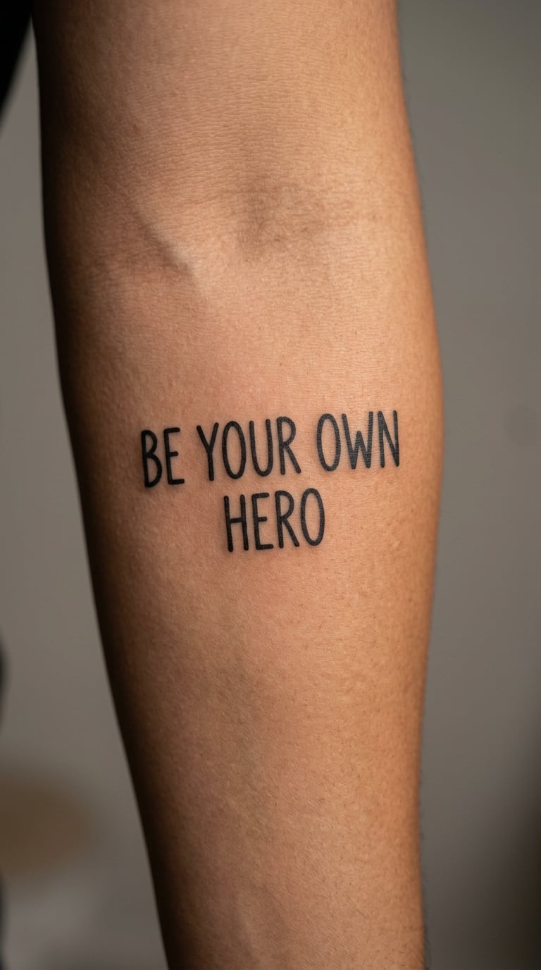 Bold Block Quote “Be Your Own Hero”