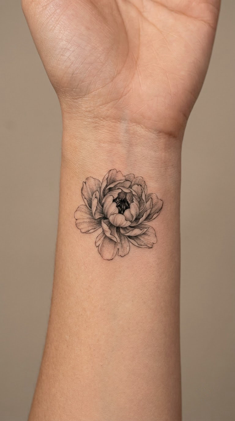 Micro-Realism Dead Peony with Crumbling Petals