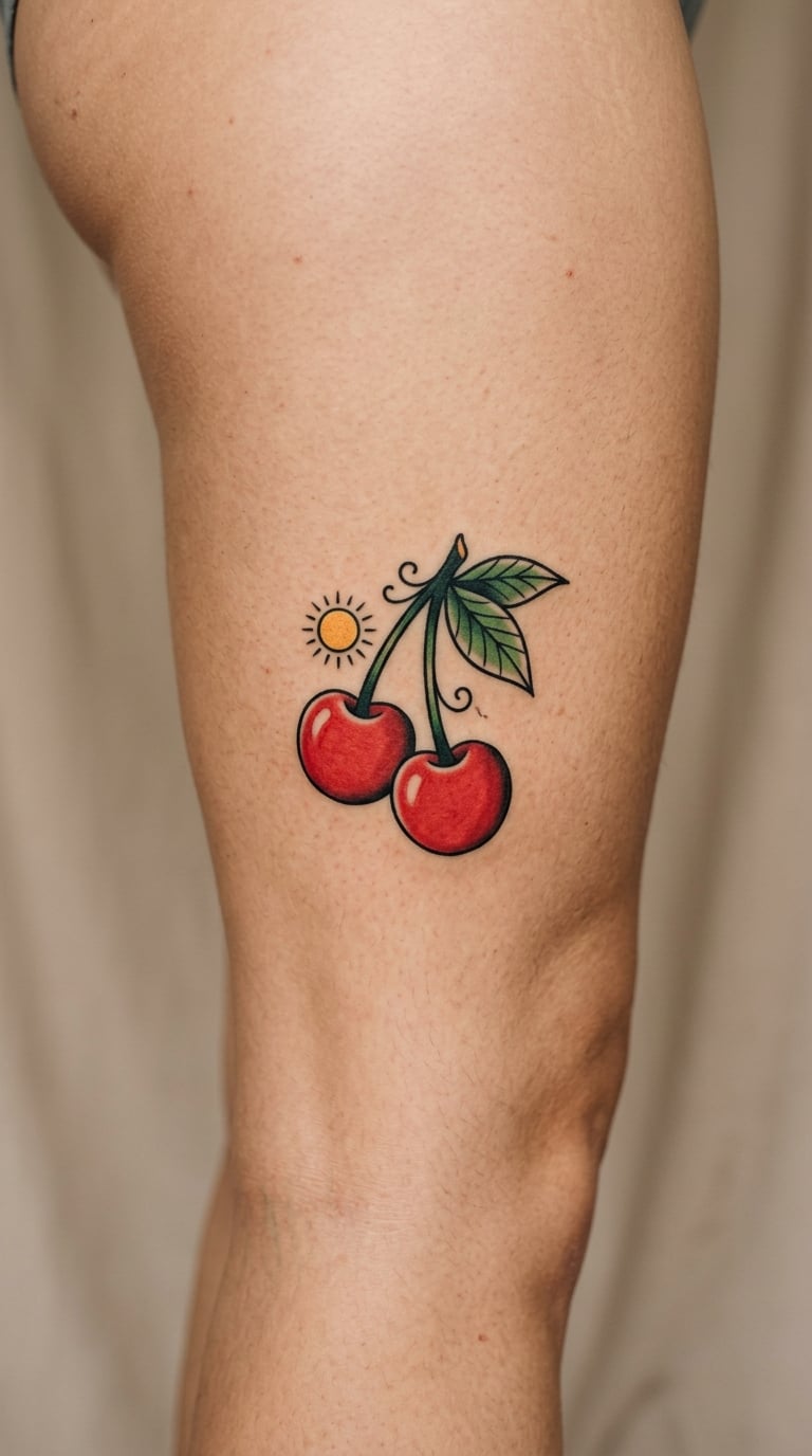 Cherry-and-Sun Motif