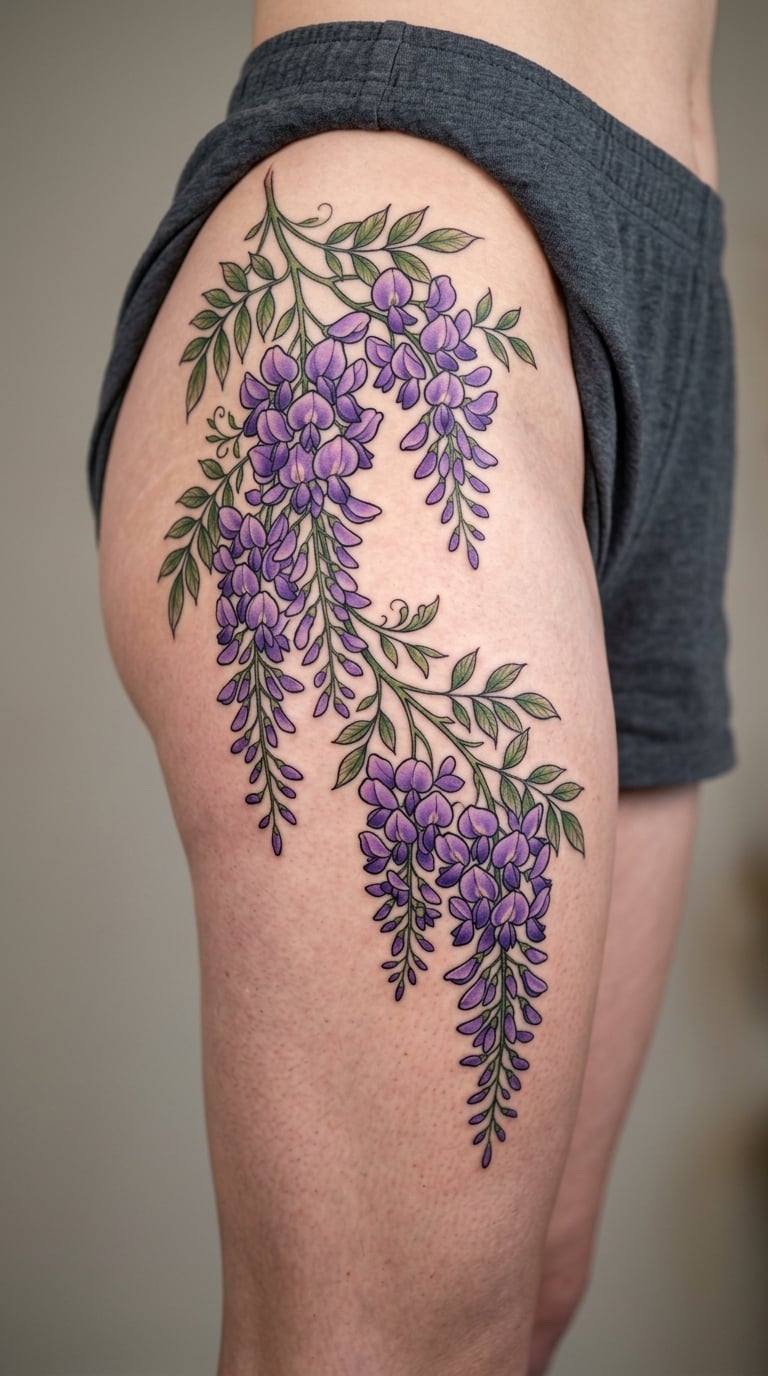 Single Wisteria Cluster