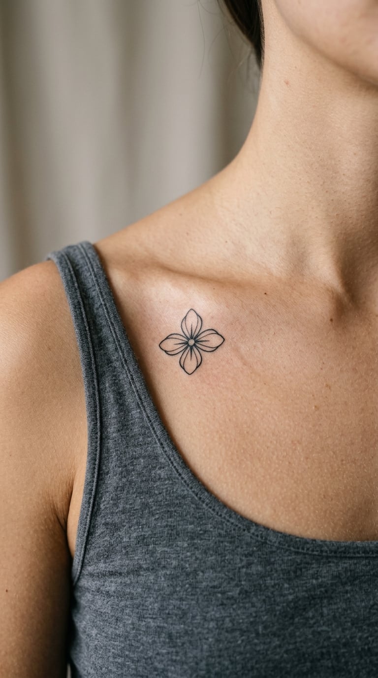Matching Four-Petal Flowers