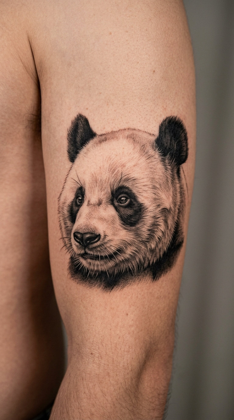 Realistic Panda Portrait
