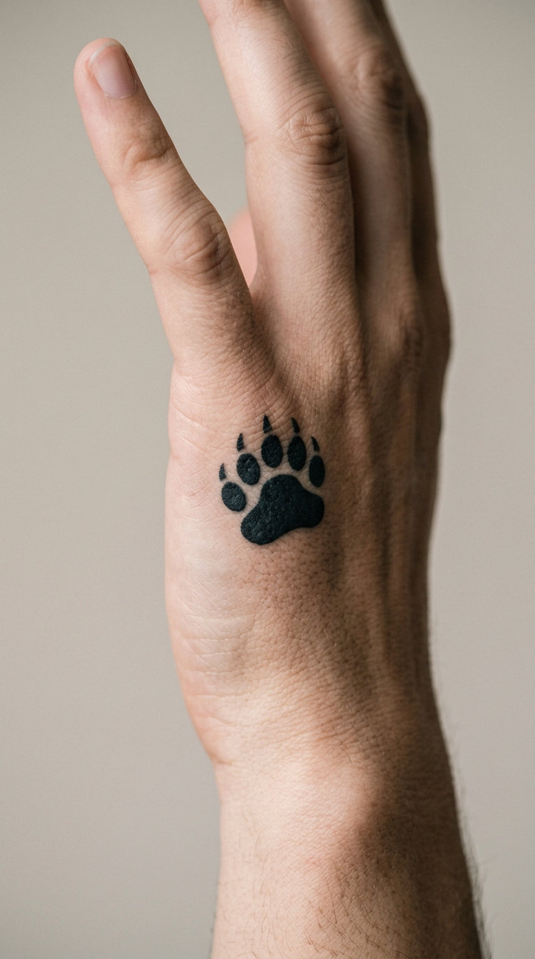 Minimal Panda Paw Print