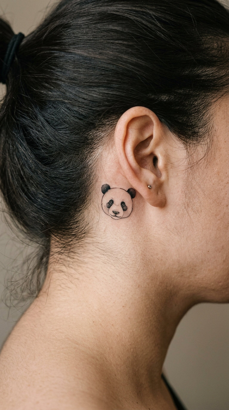 Micro Panda Behind the Ear