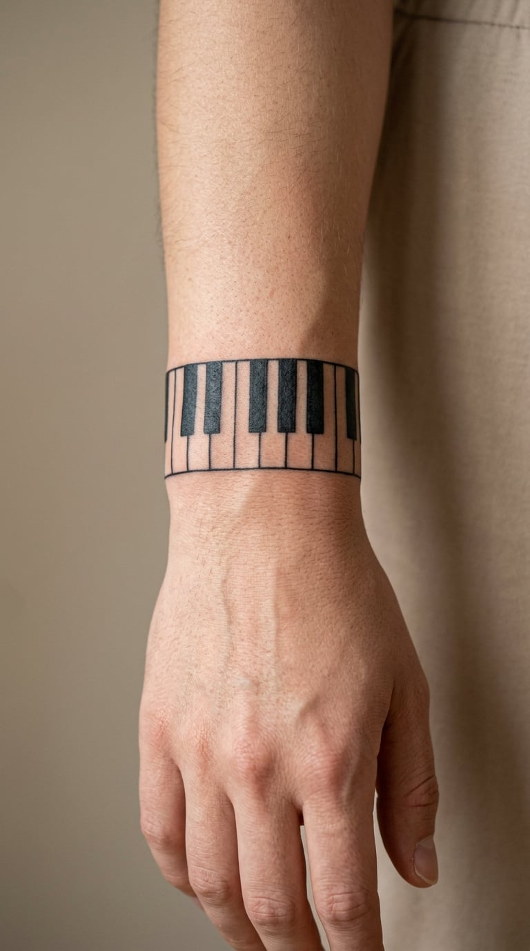 Piano Keys Wrapping Around the Wrist