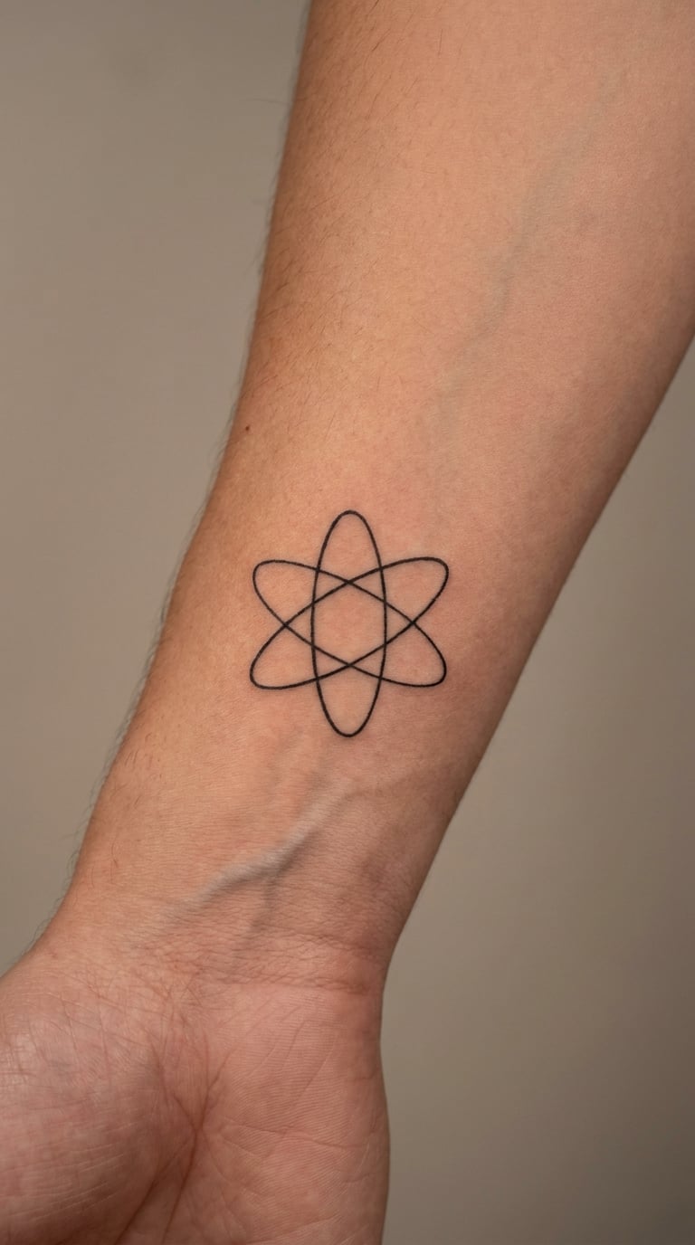 Fine-Line Atom with Orbital Rings