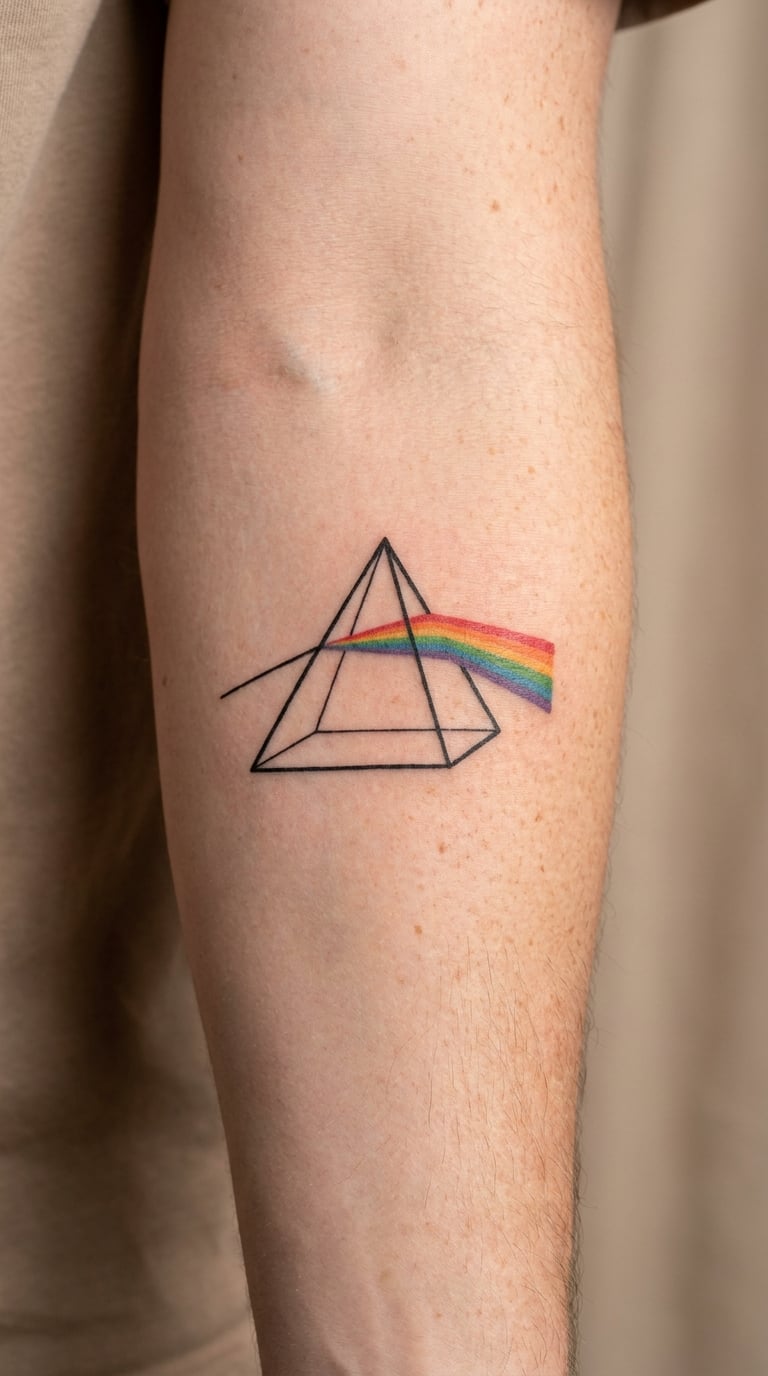 Prism Refracting a Light Spectrum