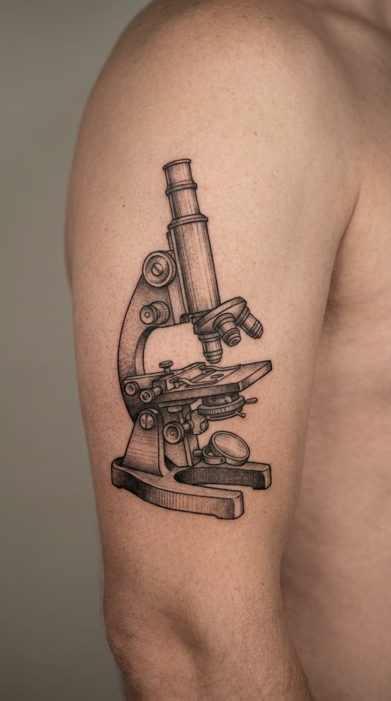 Vintage Compound Microscope