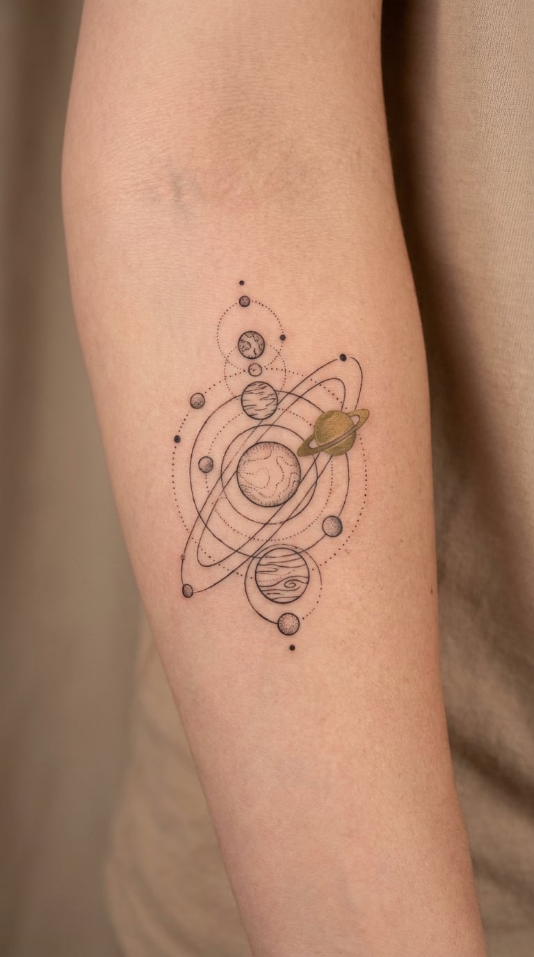 Geometric Solar System with Planet Orbits
