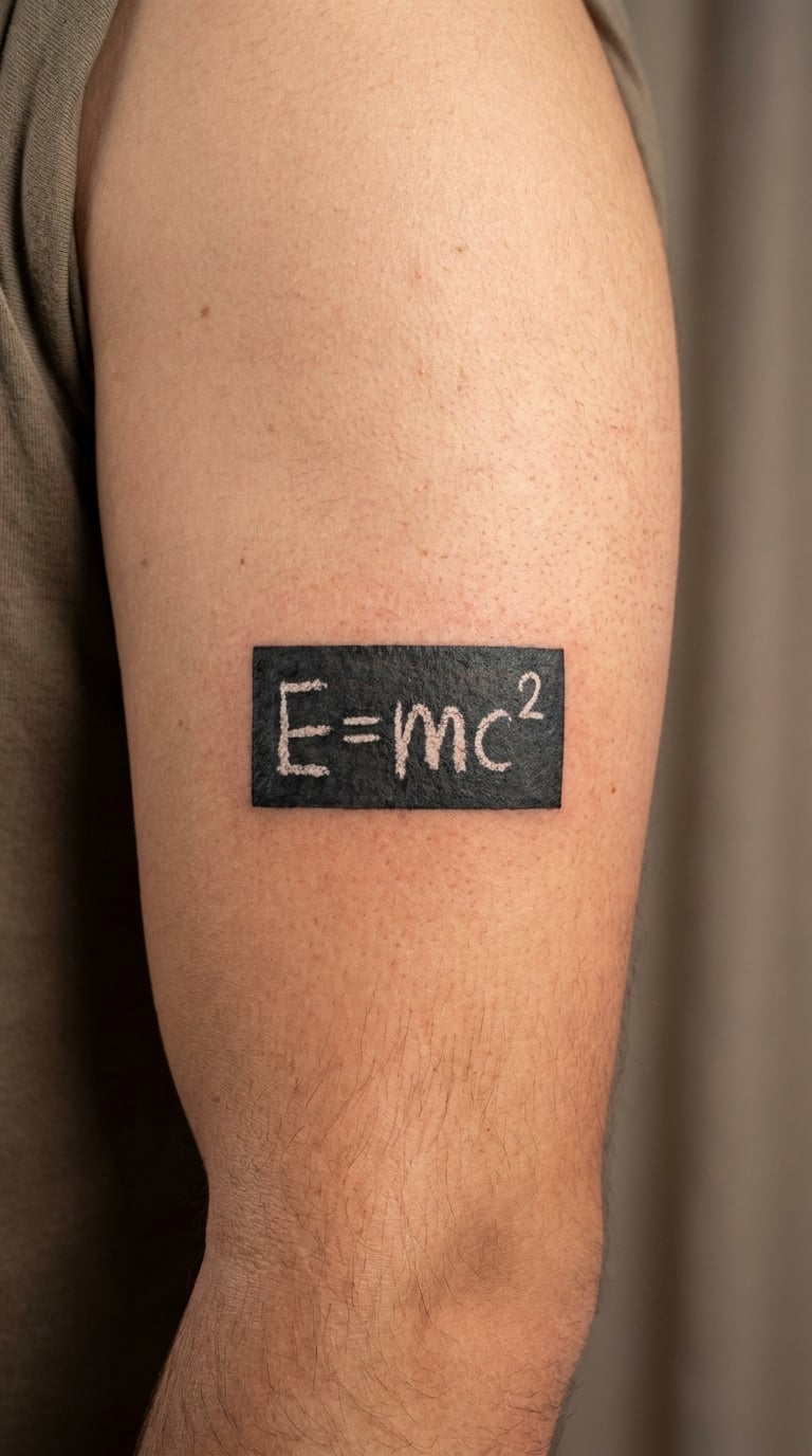 E=mc2 Chalkboard Design