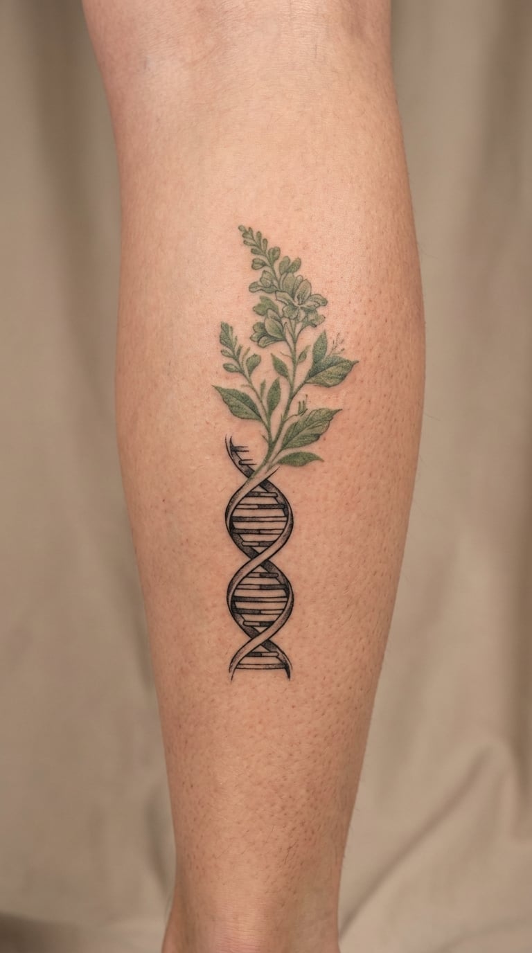 DNA Helix Blooming into a Flower