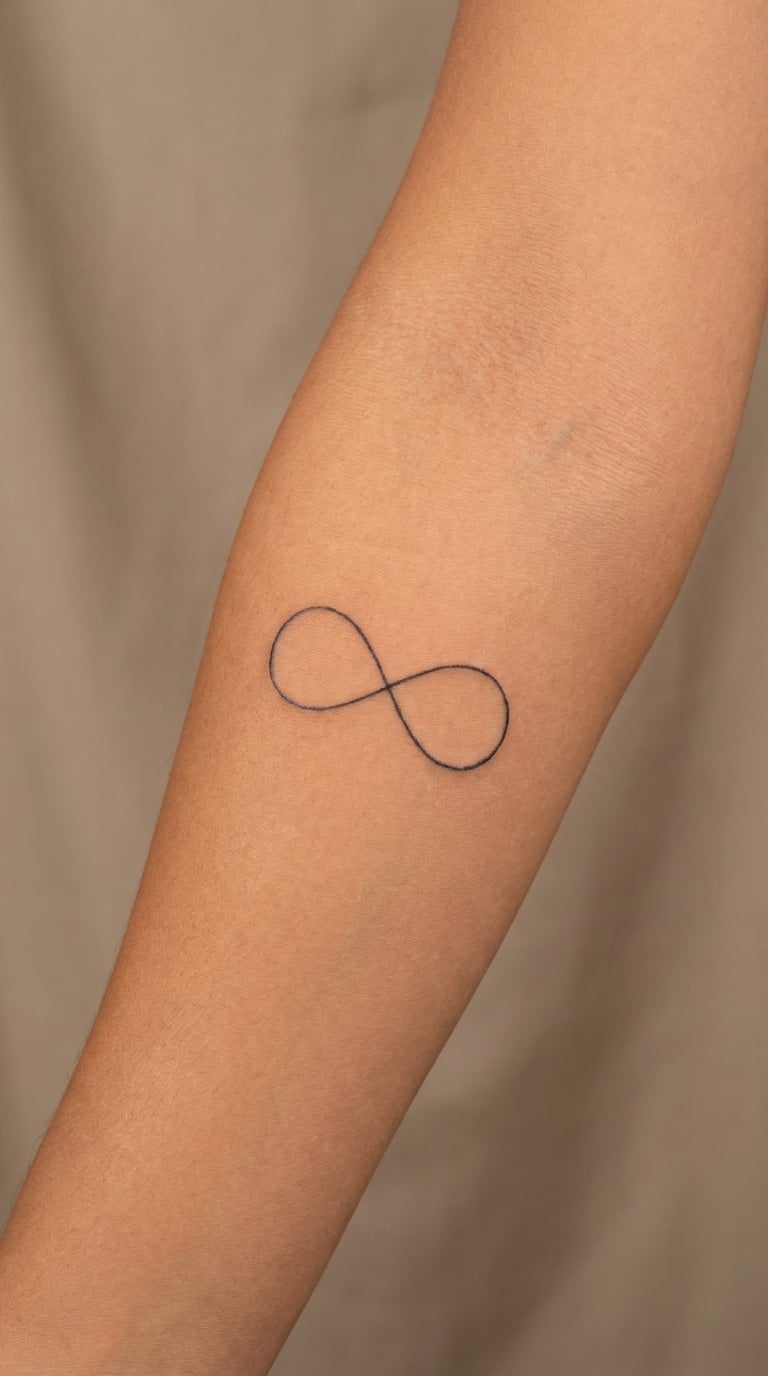 Fine-Line Infinity Symbol with a Recovery Date