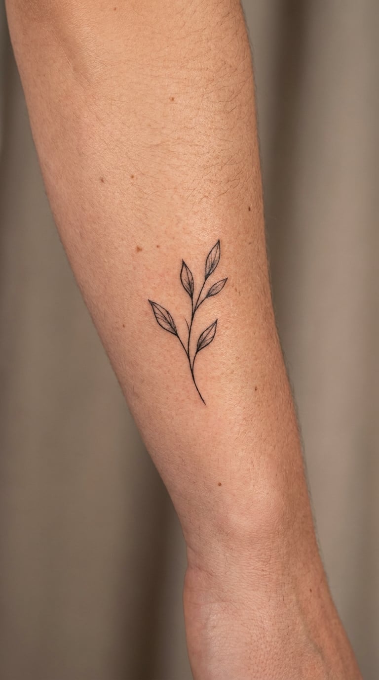 Single Branch with New Leaves