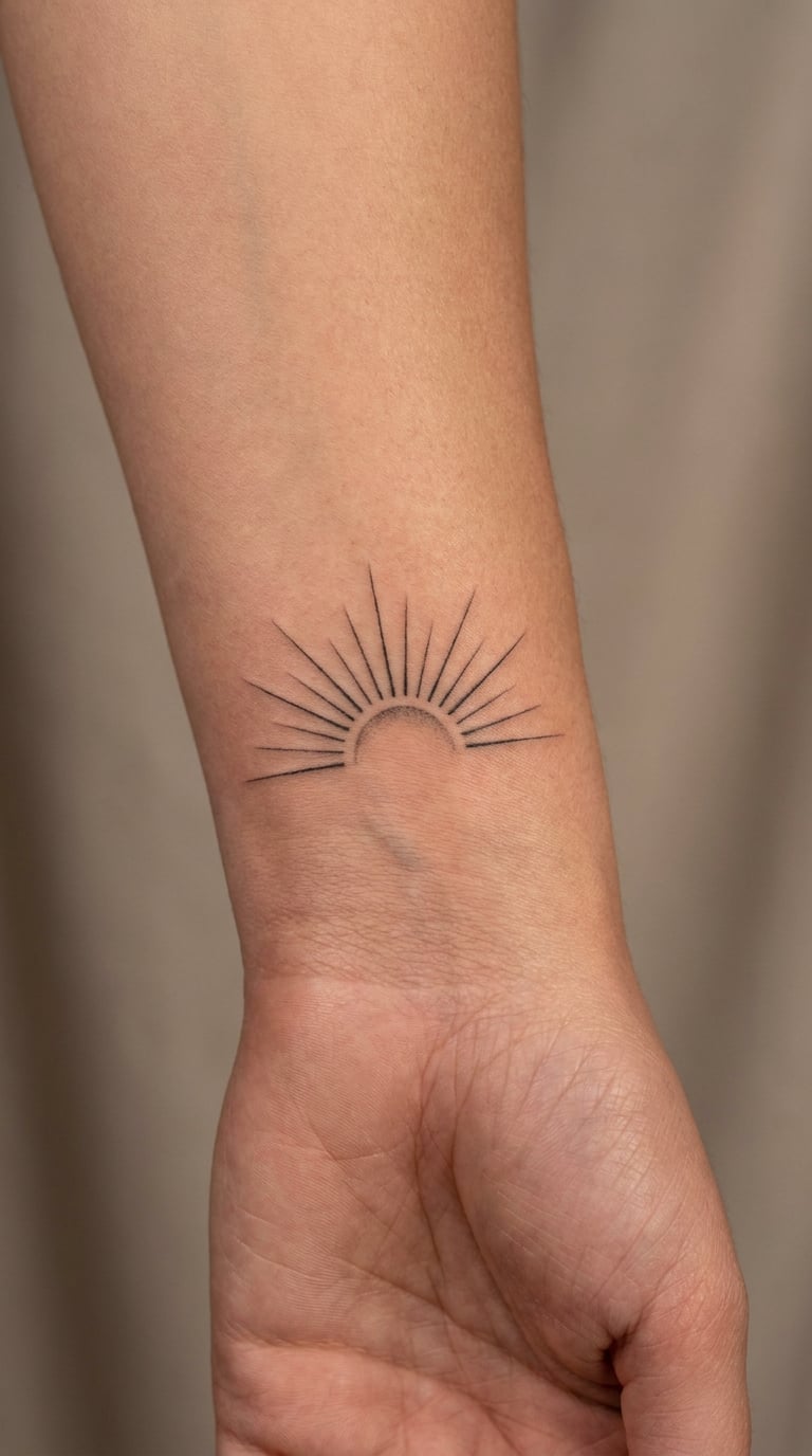 Minimal Sunrise Over the Wrist