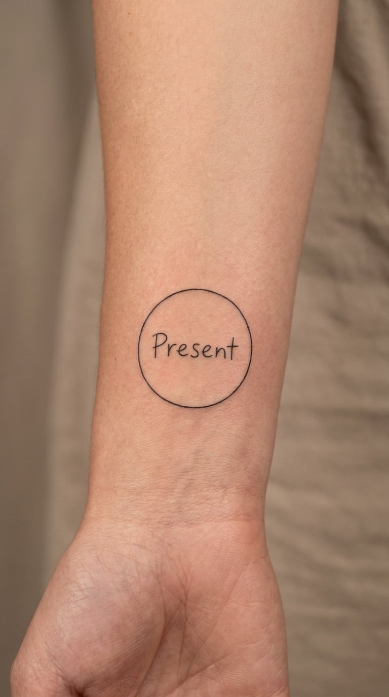 Minimal Circle with a Personal Word Inside