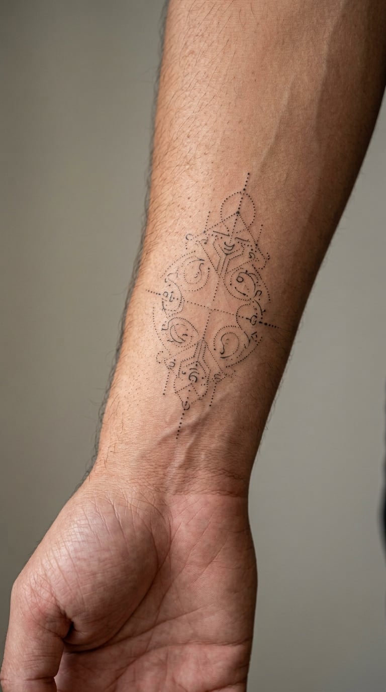 Small Script Lyric on the Wrist