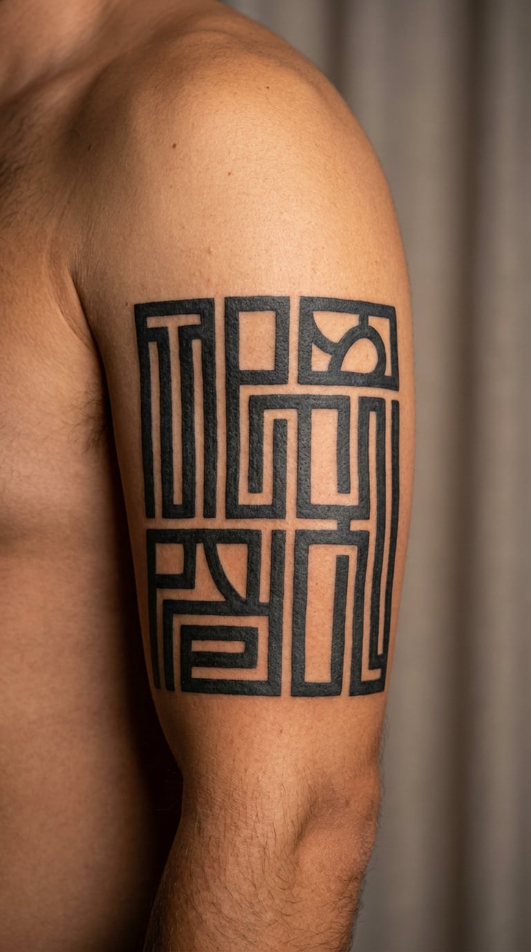 Full-Width Blackwork Chorus for a Sleeve