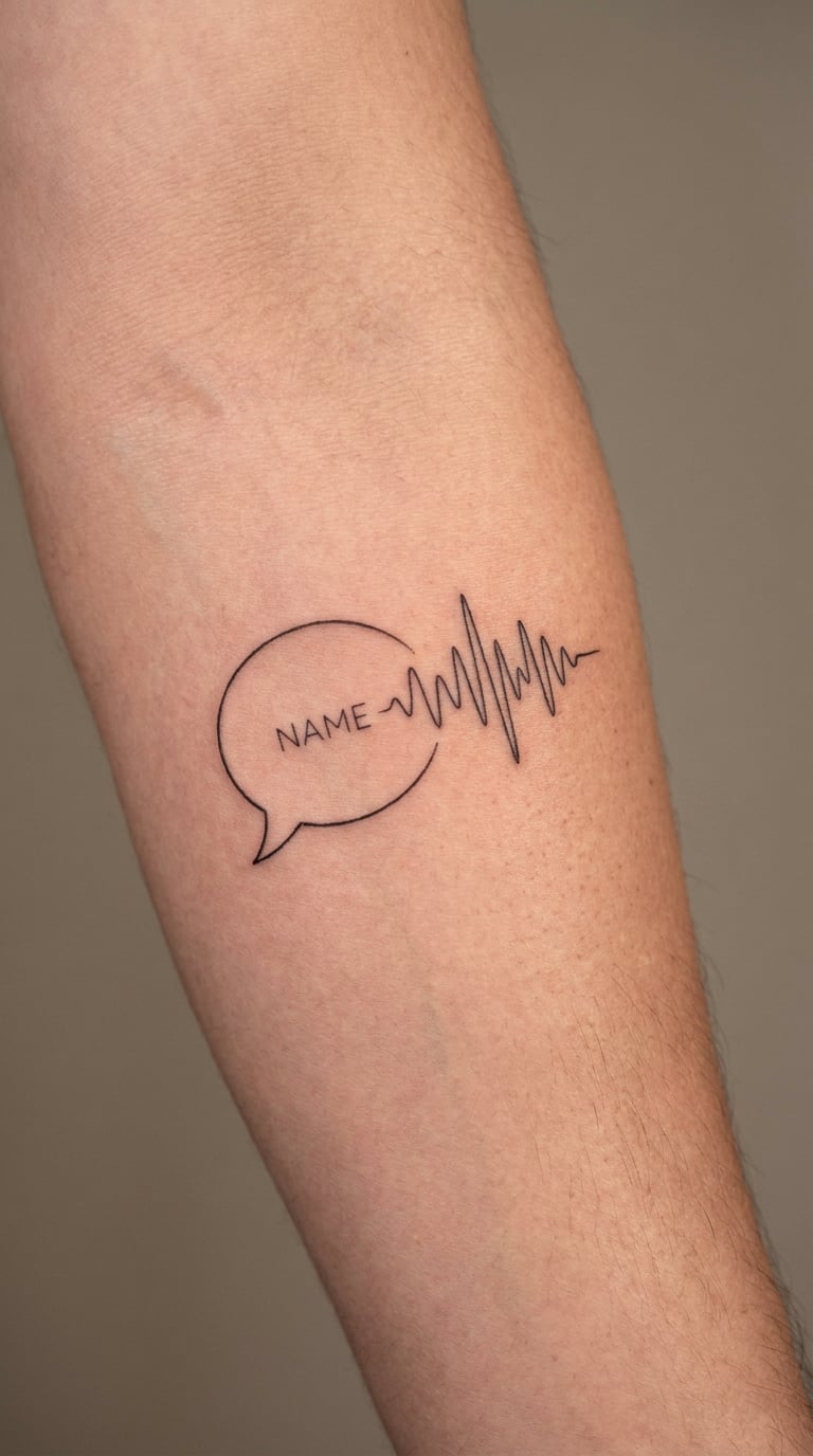 Name in a Speech-Bubble Wave