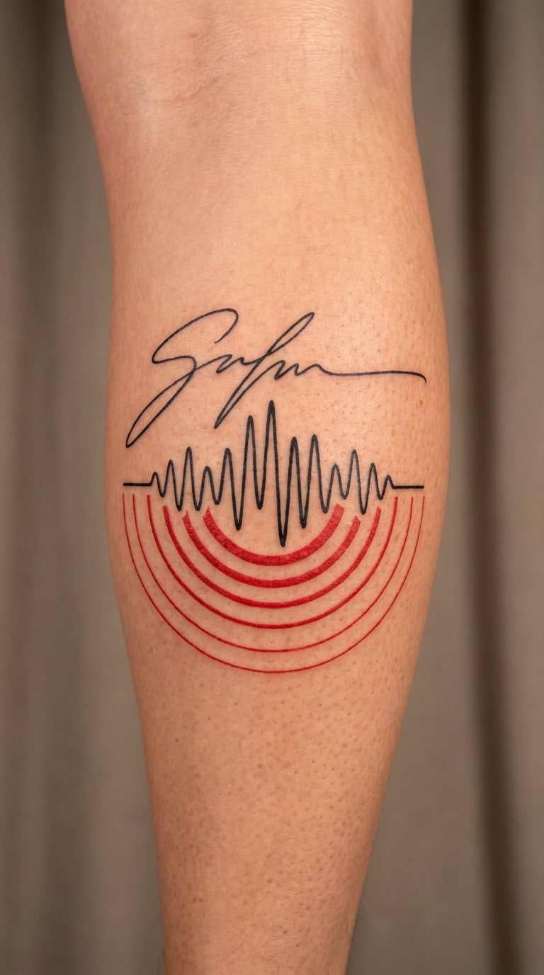 Retro Broadcast Wave With a Signature Name