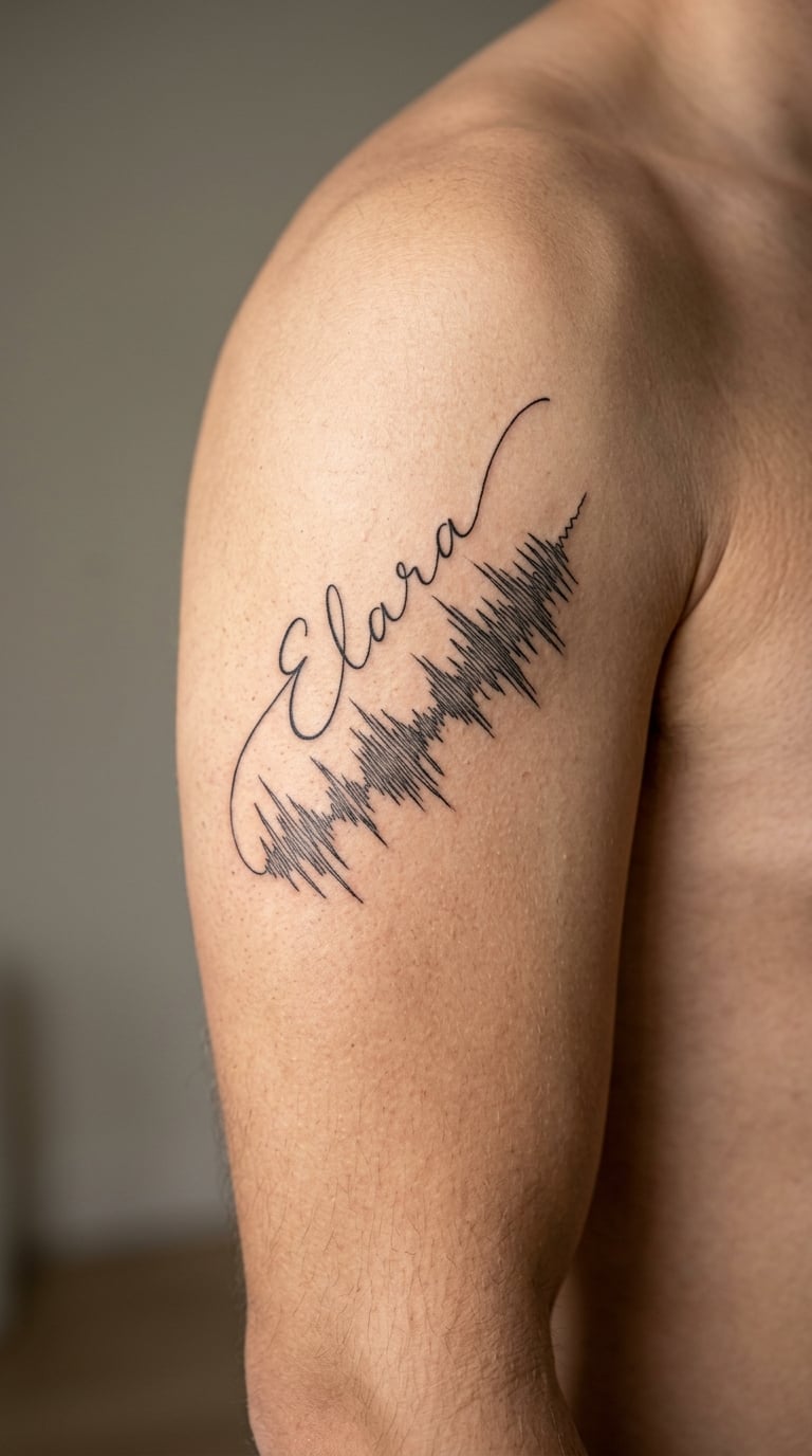 Handwritten Name Wrapping a Voiceprint