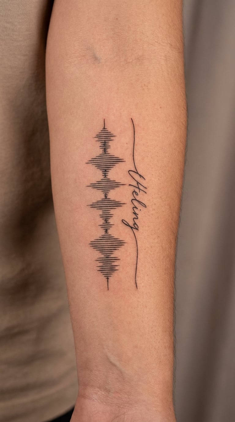 Vertical Podcast Wave Beside a Host Name