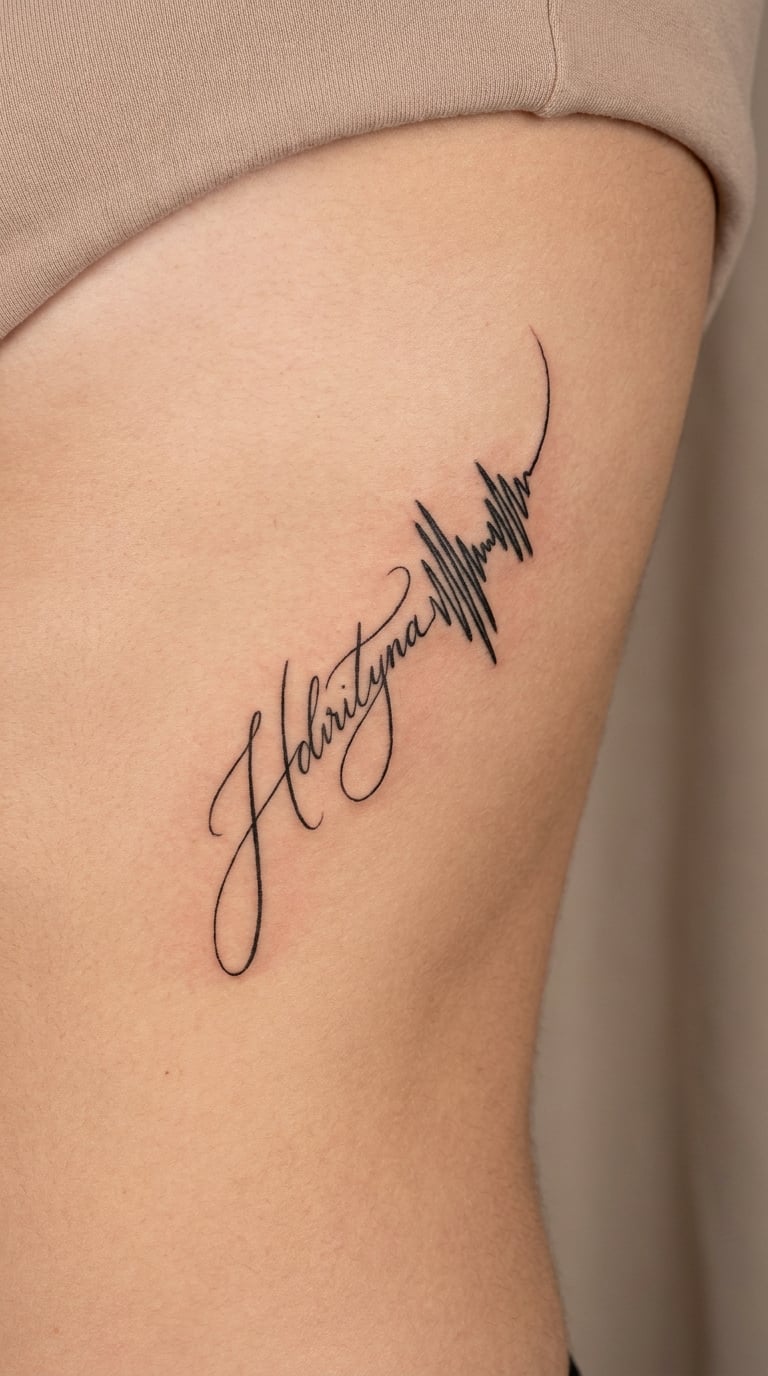 Child's Name Formed from a Flowing Wave