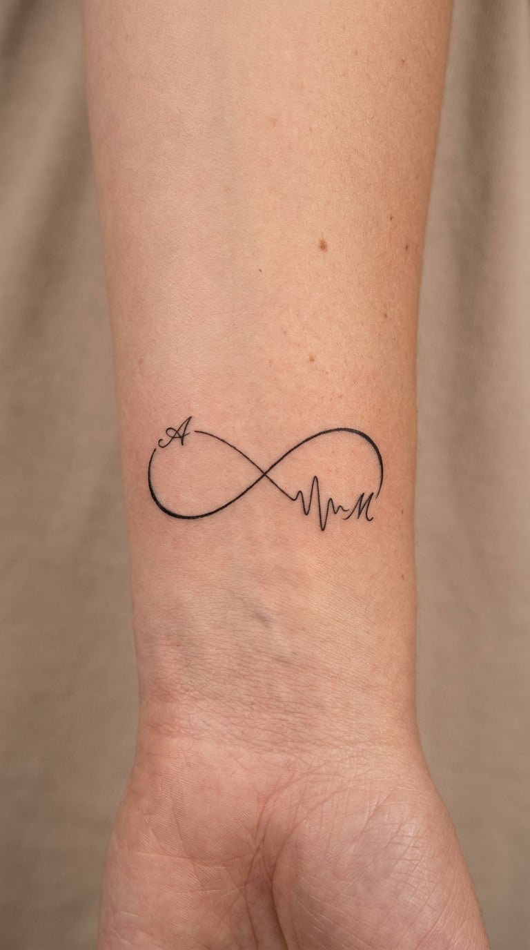 Infinity Wave With Two Initials