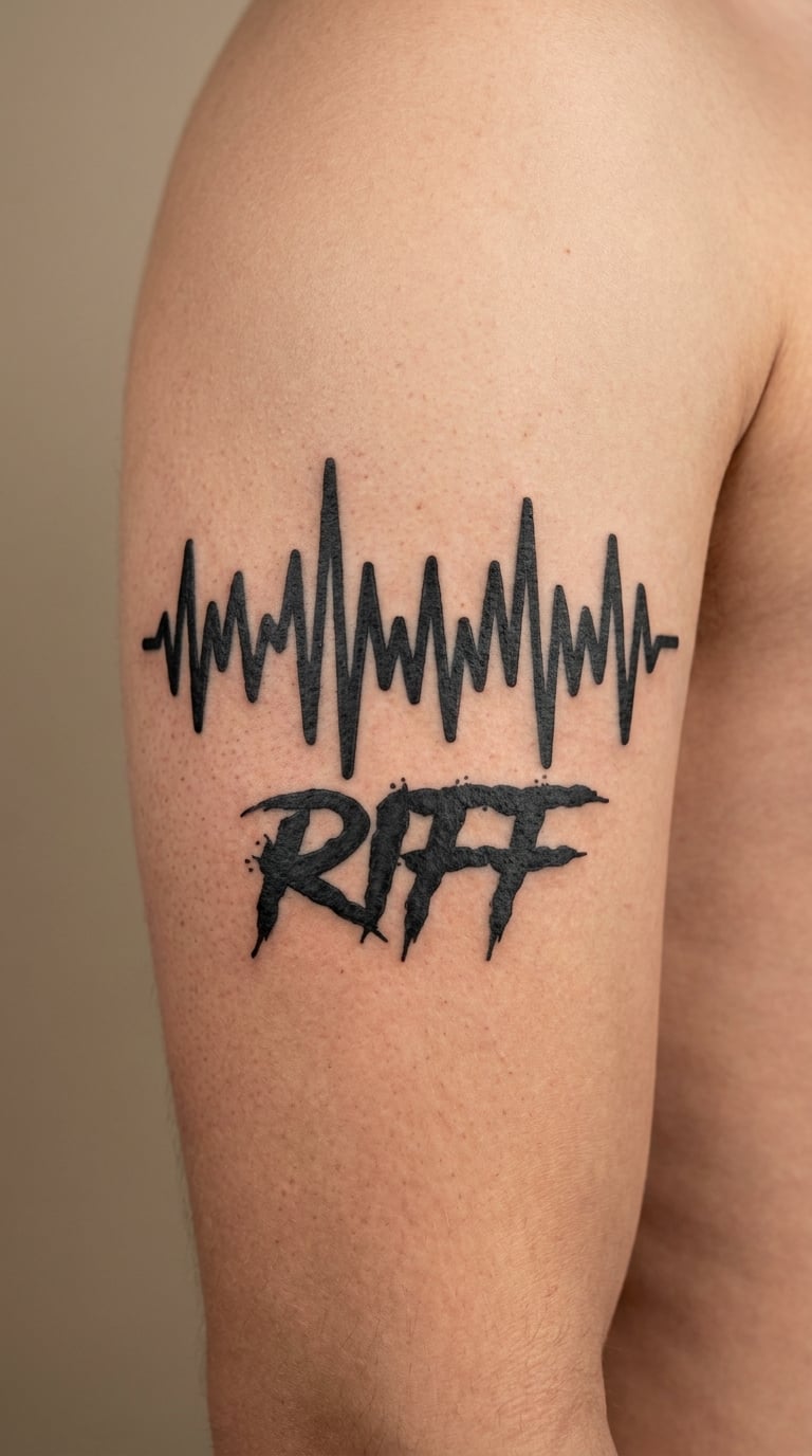 Name Inside a Guitar-Riff Wave