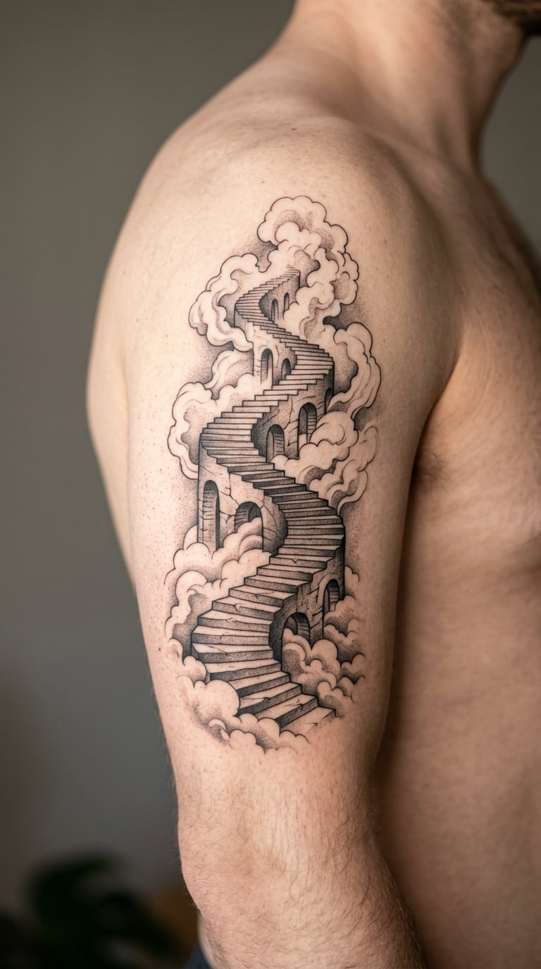 Impossible Staircase Through the Clouds