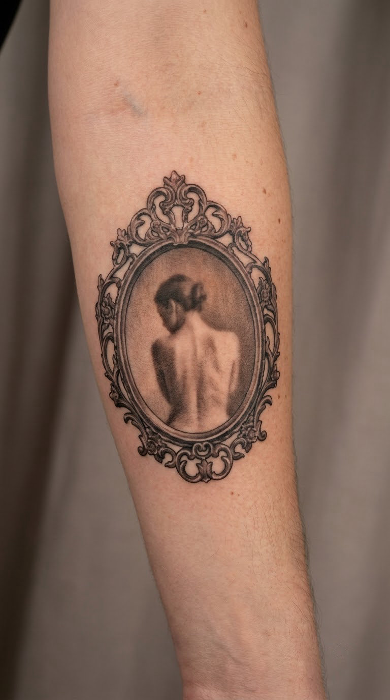 Realistic Mirror Containing a Different Reflection