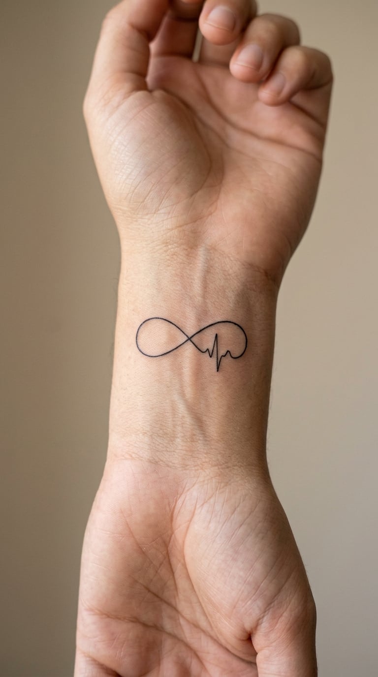 Infinity Symbol with Grounding Line