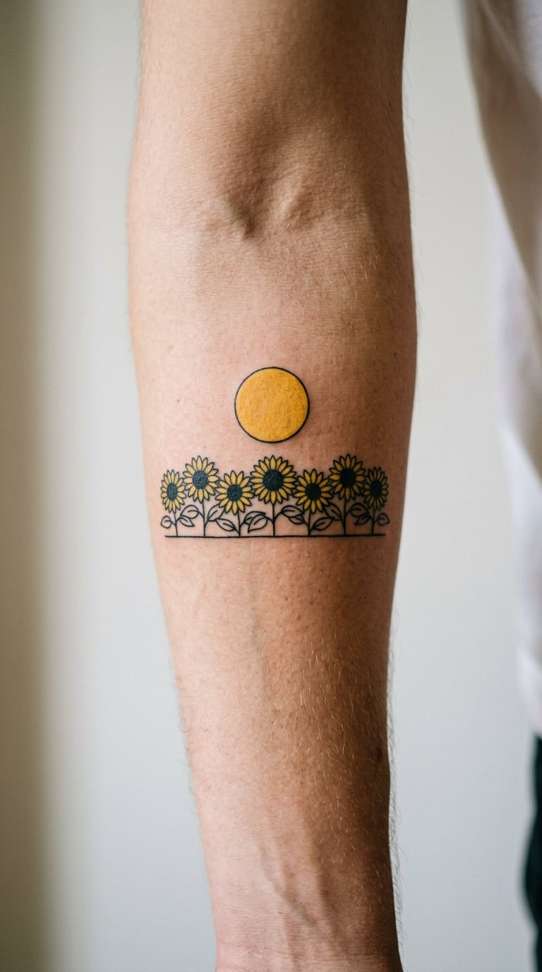 Sun-and-Sunflower Horizon Design