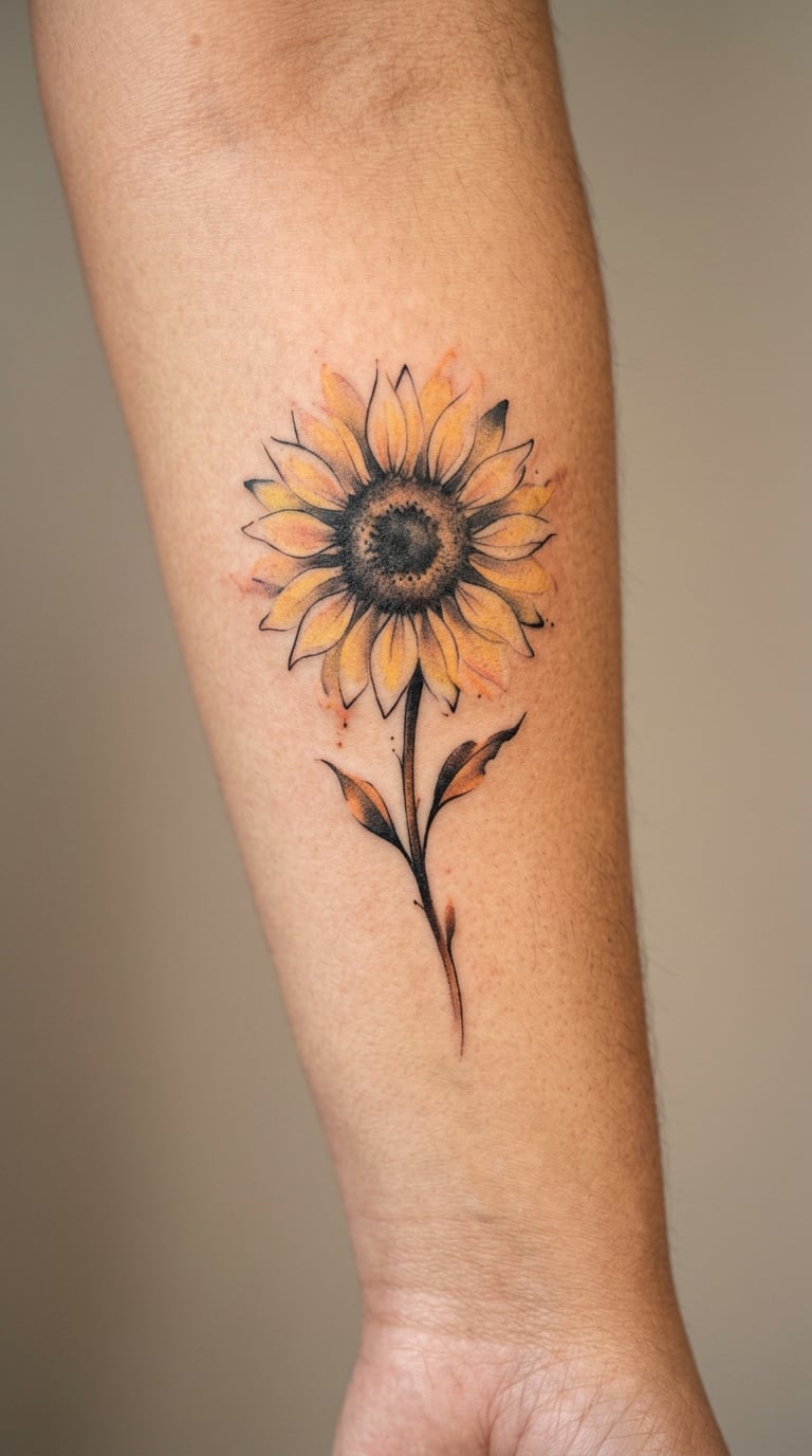 Watercolour Sunflower Splash