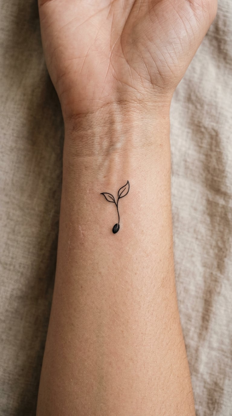 Single Sprout Emerging from a Geometric Seed