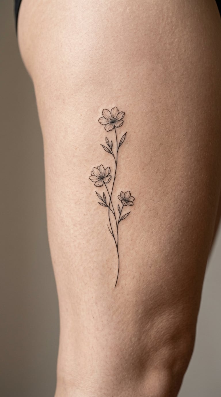 Fine-Line Wildflower Stem