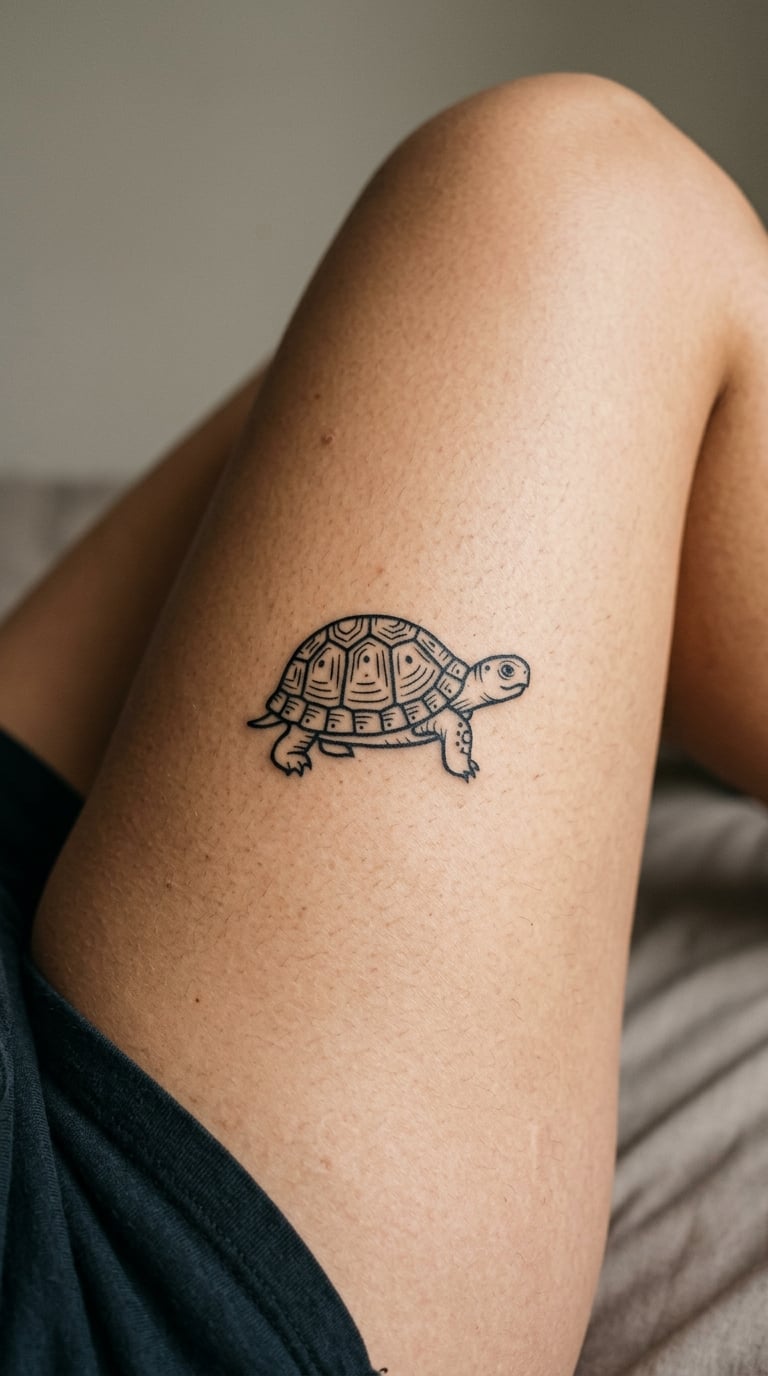 Small Turtle with a Shell Pattern
