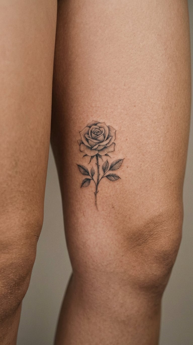 Small Rose Made from Dots
