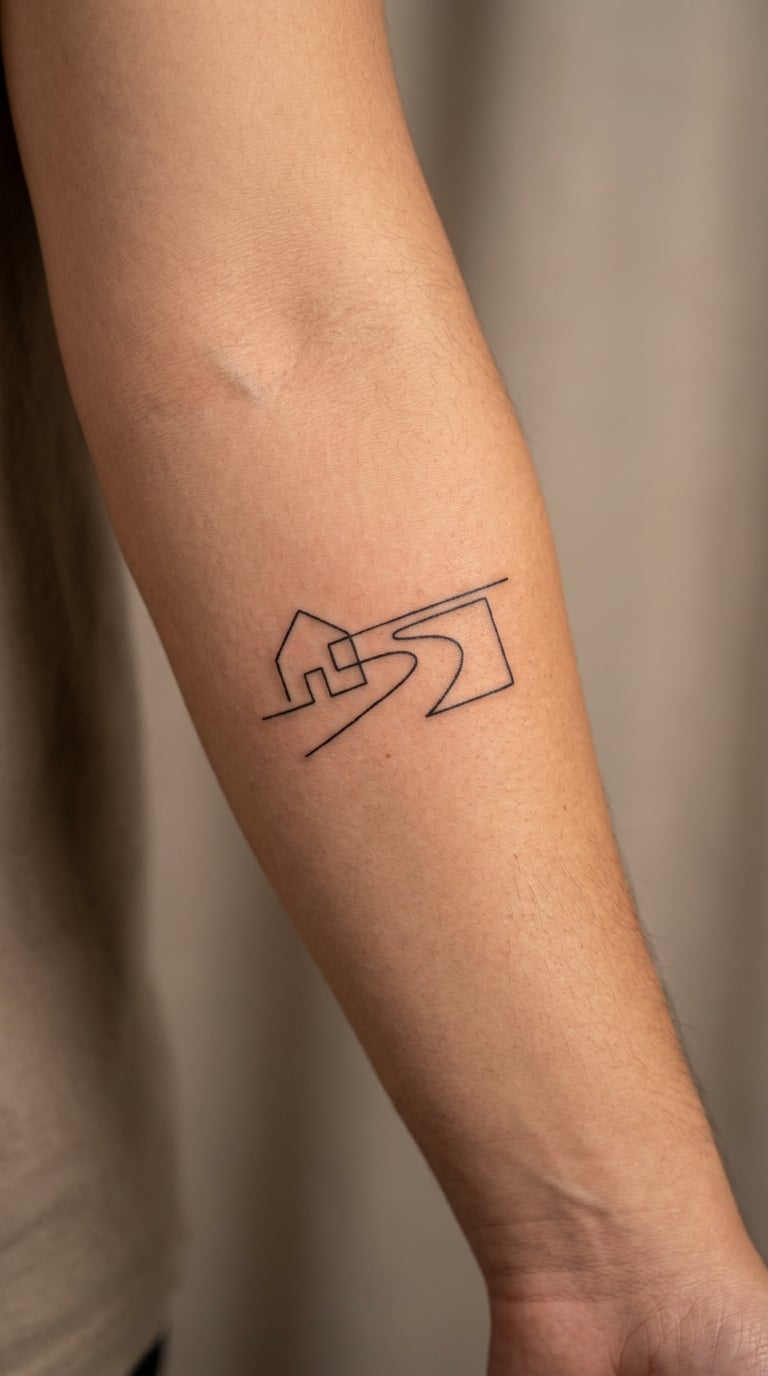 First Home Address in Simple Black Ink