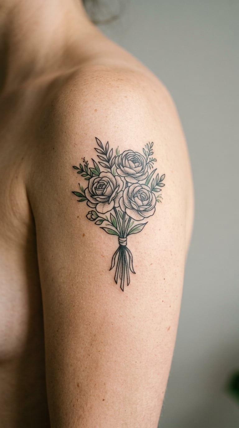 Matching Botanical Anniversary Bouquet