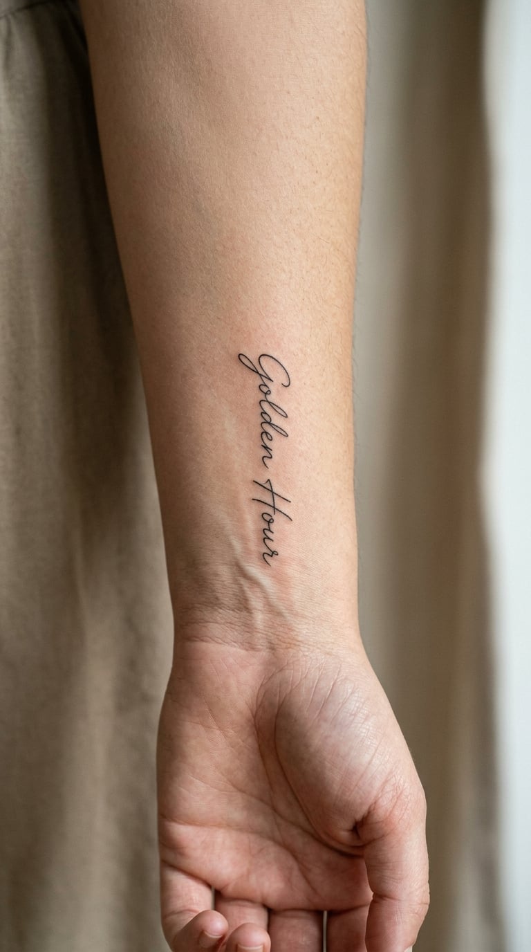 First-Dance Song Title in Fine-Line Lettering