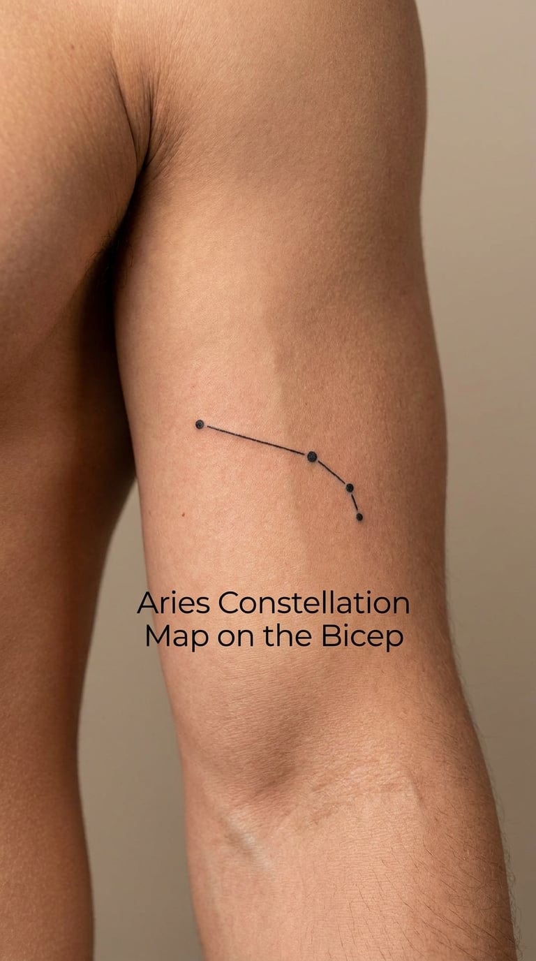 Aries Constellation Map on the Bicep
