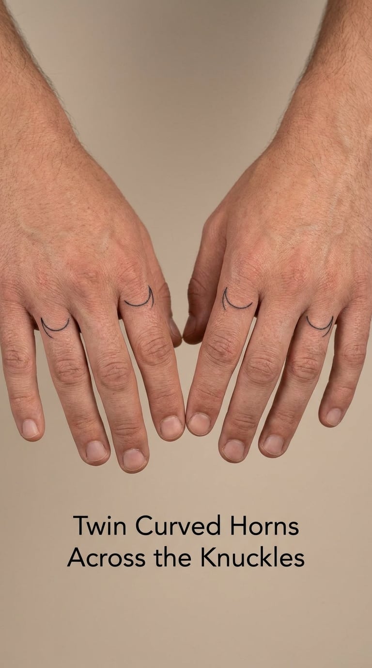 Twin Curved Horns Across the Knuckles