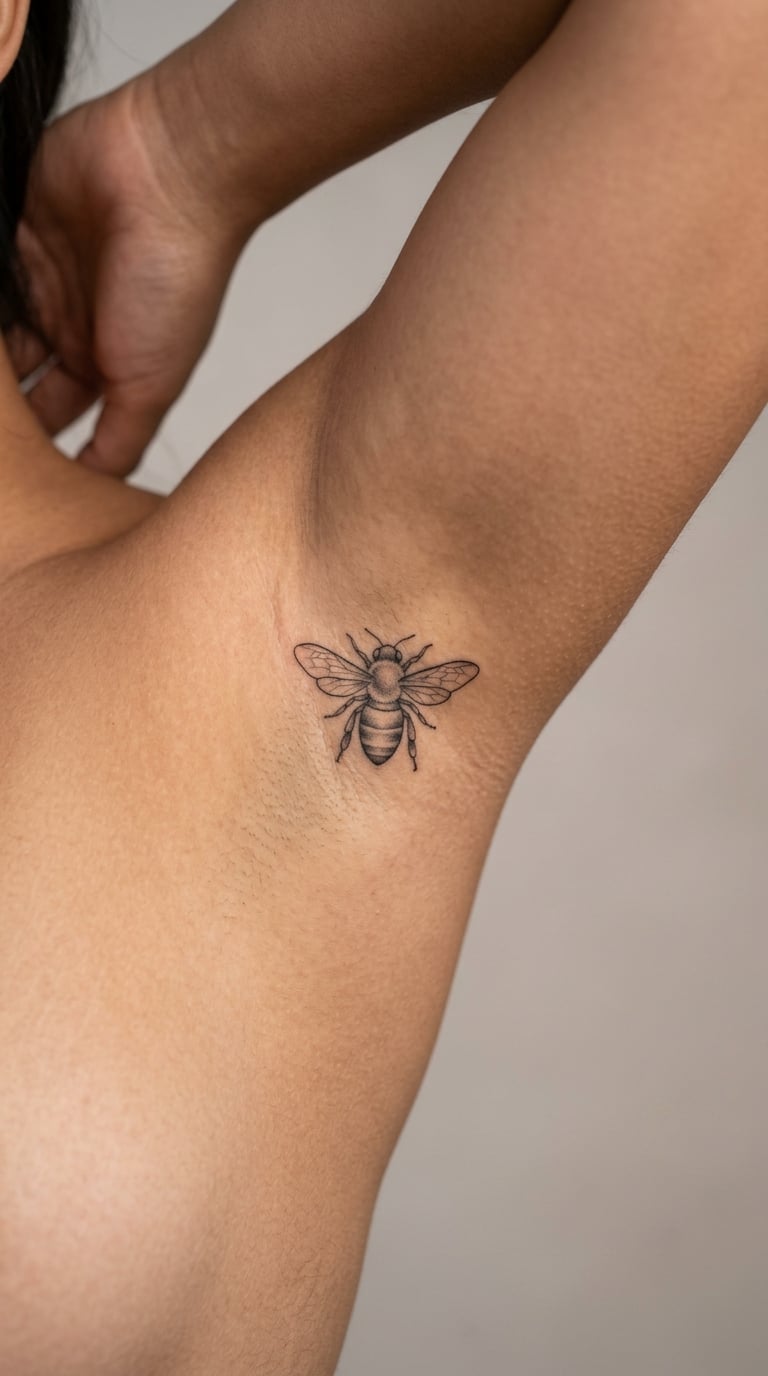 Bee or Small Insect in Black and Grey