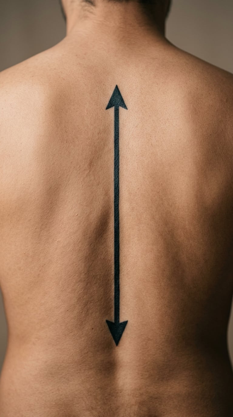 Double-Ended Arrow Down the Spine